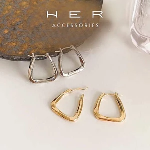 Bông tai nữ hàng thiết kế chuôi bạc 925 Her Accessories hình học phụ kiện nữ thanh lịch - BT146
