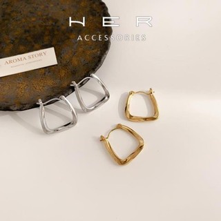 Bông tai nữ hàng thiết kế chuôi bạc 925 Her Accessories hình học phụ kiện nữ thanh lịch - BT146