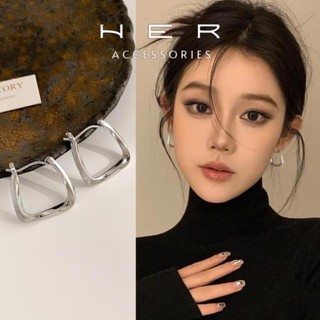 Bông tai nữ hàng thiết kế chuôi bạc 925 Her Accessories hình học phụ kiện nữ thanh lịch - BT146