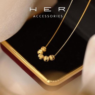Dây chuyền titan cao cấp bi tròn hottrend Her Accessories trang sức nữ sang trọng cá tính - VC142