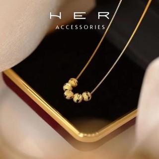 Dây chuyền titan cao cấp bi tròn hottrend Her Accessories trang sức nữ sang trọng cá tính - VC142