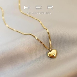 Dây chuyền titan không hoen gỉ nữ cao cấp hình trái tim hottrend Her Accessories trang sức nữ sang trọng - VC138