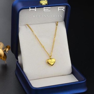 Dây chuyền titan không hoen gỉ nữ cao cấp hình trái tim hottrend Her Accessories trang sức nữ sang trọng - VC138