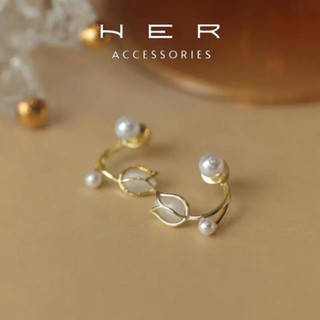 Khuyên tai nữ chuôi bạc 925 Her Accessories hoa tuylip phụ kiện nữ thanh lịch, tinh tế - BT130