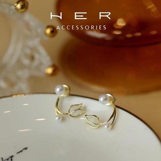 Khuyên tai nữ chuôi bạc 925 Her Accessories hoa tuylip phụ kiện nữ thanh lịch, tinh tế - BT130