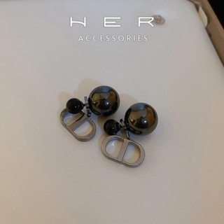 Bông tai nữ chuôi bạc 925 Her Accessories hạt châu thương hiệu Đì O phụ kiện nữ sang chảnh - BT128