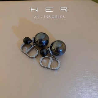 Bông tai nữ chuôi bạc 925 Her Accessories hạt châu thương hiệu Đì O phụ kiện nữ sang chảnh - BT128