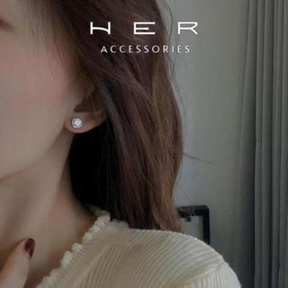 Khuyên tai nữ bạc s925 nụ đá Her Accessories phong cách Hàn Quốc phụ kiện thời trang nữ nhỏ xinh hot trend - BT115