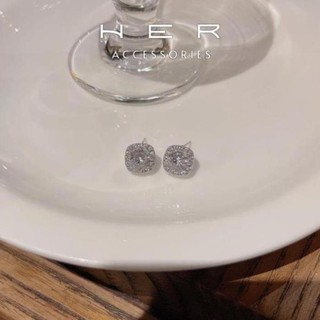 Khuyên tai nữ bạc s925 nụ đá Her Accessories phong cách Hàn Quốc phụ kiện thời trang nữ nhỏ xinh hot trend - BT115