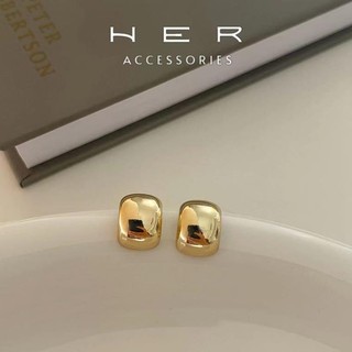 Khuyên tai nữ mạ vàng 18K kiểu dáng basic Her Accessories phụ kiện nữ tính, sang chảnh - BT70
