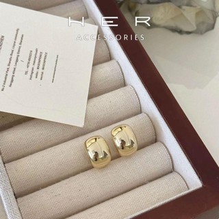 Khuyên tai nữ mạ vàng 18K kiểu dáng basic Her Accessories phụ kiện nữ tính, sang chảnh - BT70