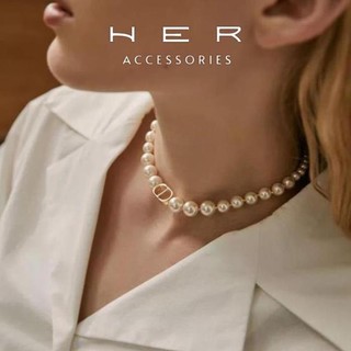 (HOT) Vòng cổ nữ ngọc trai nhân tạo hãng Đì O Her Accessories phụ kiện nữ thanh lịch, sang trọng - VC133.