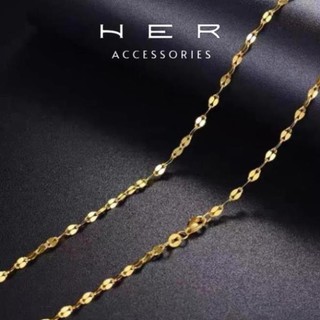 (Không hoen gỉ) Dây chuyền titan cao cấp trơn hottrend Her Accessories trang sức nữ sang trọng - VC140