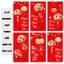 Set 6 Bao Lì Xì Chữ Nổi In 3D Truyền Thống Đỏ/Vàng Chất Liệu Nhám Kim Tuyến Lixi Lấp Lánh Tết 2026 BỐ KHỦNG LONG