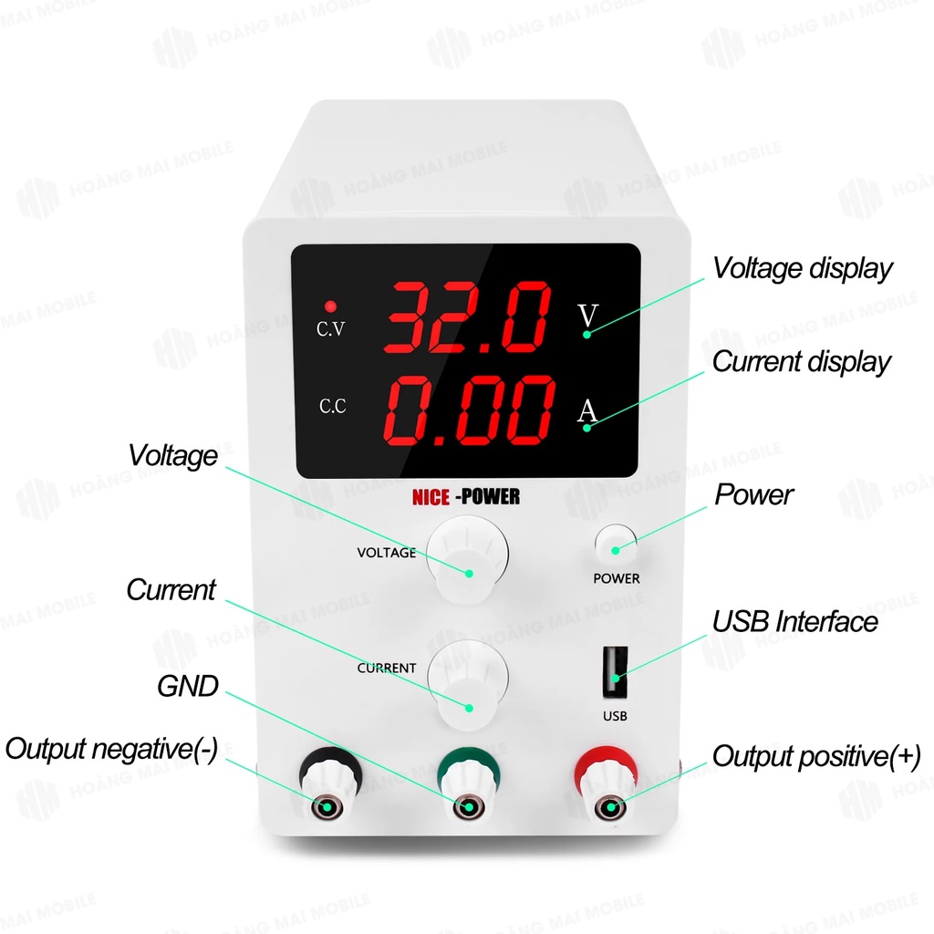 Máy cấp nguồn DC NICE-POWER R-SPS30V10A 300W dùng cho bo mạch điện thoại