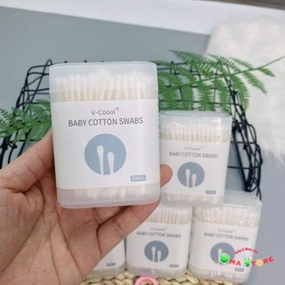 TĂM BÔNG VCOOL LÕI GIẤY HỘP 200 CHIẾC
