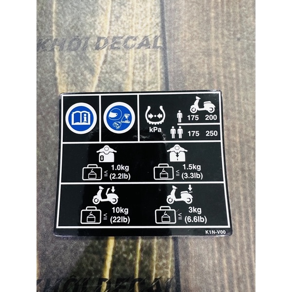 Tem thông số SH160i 2020-2025 hàng Zin chính hãng
