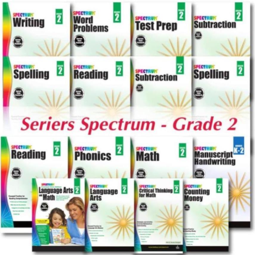 [ 14q Grade 2 ] Spectrum: Math, Reading, Writing, Phonics, Language Art ...