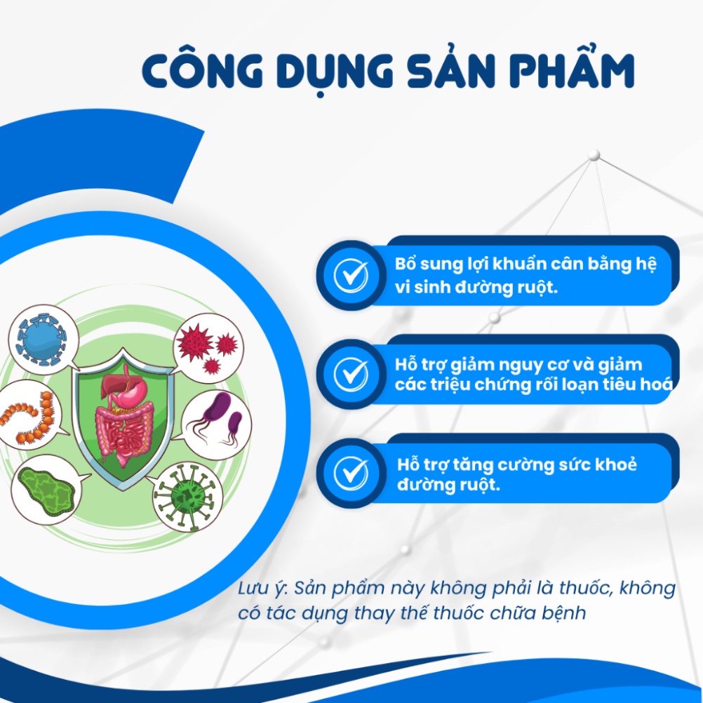 [5 Hộp Tặng 1] Men vi sinh Biophar Stomazol cho người rối loạn tiêu hóa, táo bón, tiêu chảy chứa 2 tỷ bào tử lợi khuẩn