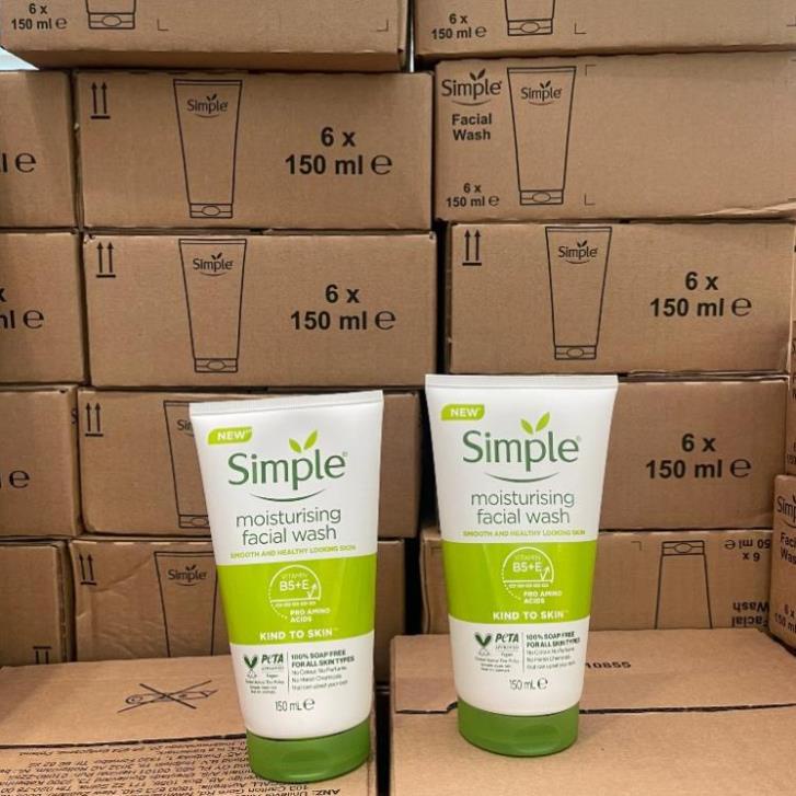 Sữa Rửa Mặt Simple  - Mẫu Mới Dịu nhẹ Sạch Sâu, Lành Tính, Cân Bằng pH - HANA