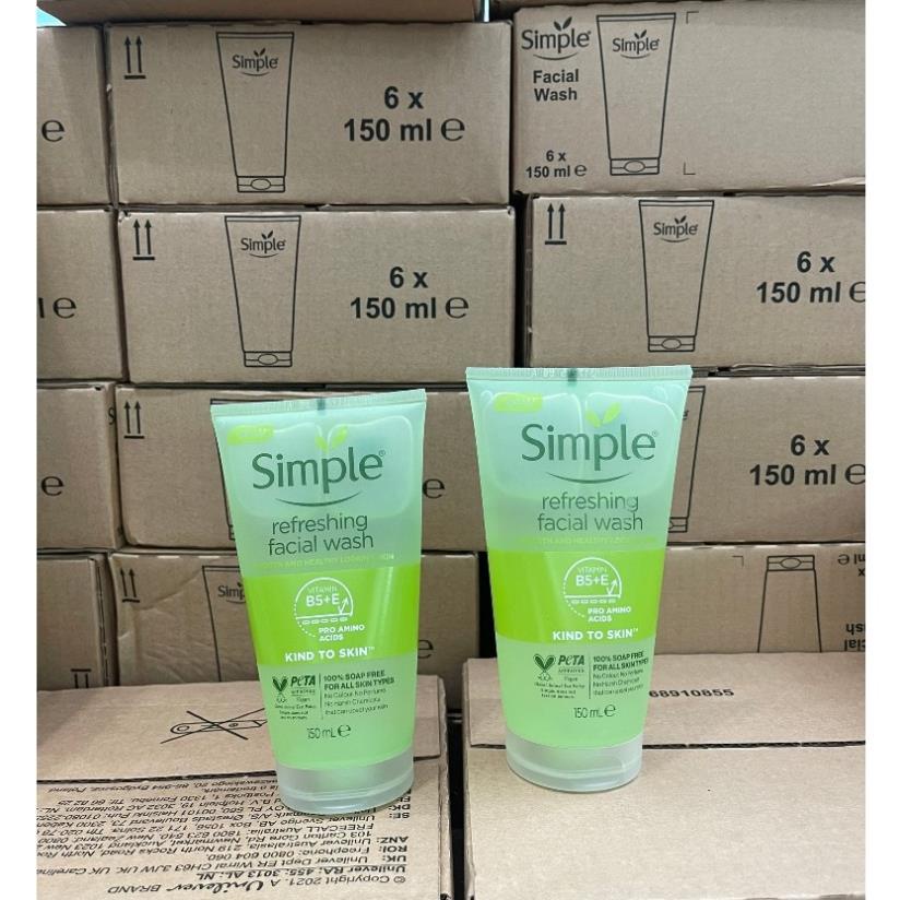Sữa Rửa Mặt Simple  - Mẫu Mới Dịu nhẹ Sạch Sâu, Lành Tính, Cân Bằng pH - HANA