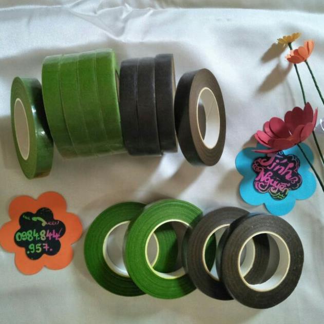 Băng dính SÁP, băng dính cuốn cành hoa giả (Giá 1 cuộn)