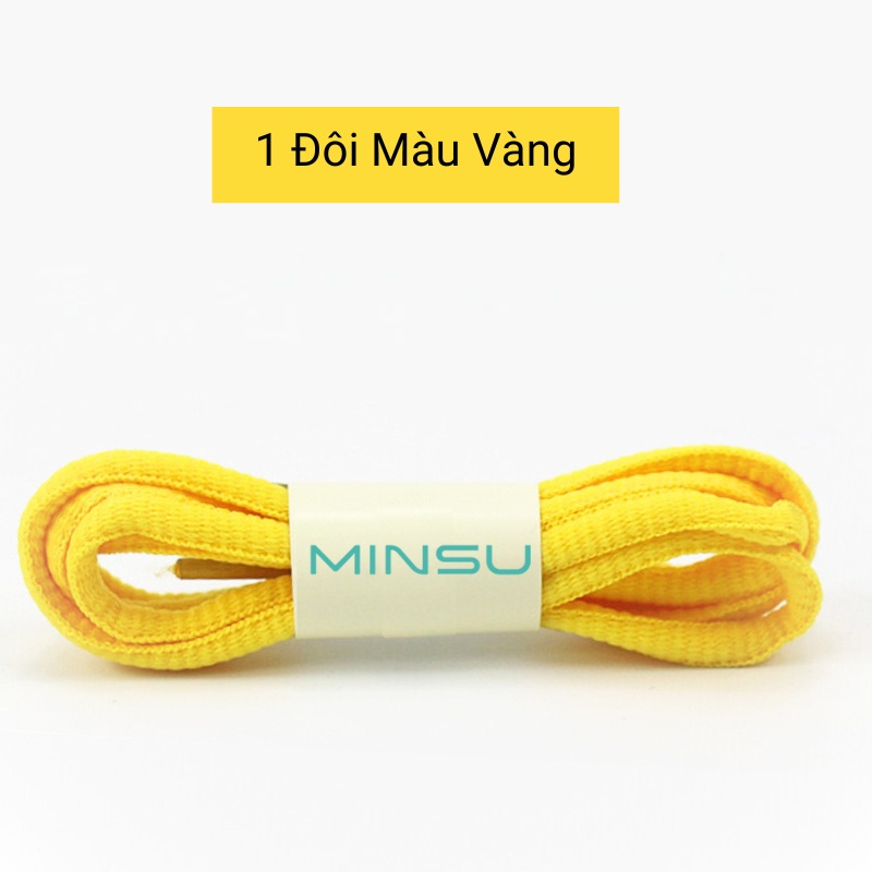 Ảnh Dây Giày Thể Thao Sneaker Tròn MINSU M0201 120cm với 10 Màu Nổi Bật Cho Bạn Chọn Shoelaces Phụ Kiện Giày, Trắng, Đen 4