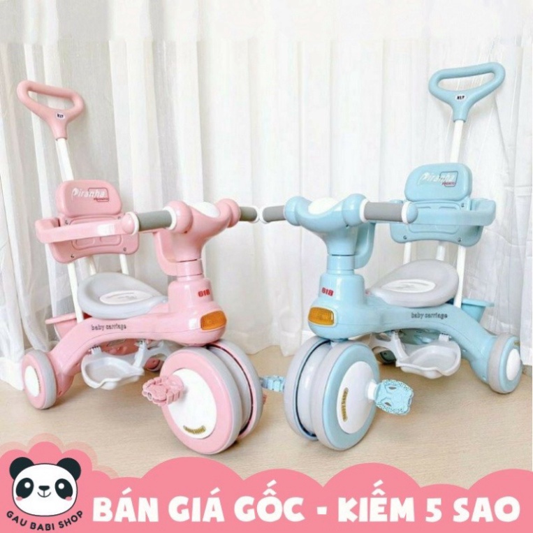 ⚡Hỏa Tốc 2H⚡ Xe Đạp Ba Bánh Cho Bé Từ 1 Đến 3 Tuổi Có Cần Đẩy Phát Nhạc Sinh Động Toyskingdom