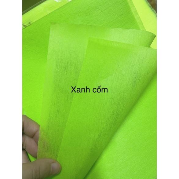 Giấy MẾCH LỤA gói hoa, ( mếch trơn) làm oản tài lộc khổ 60*60cm đủ màu