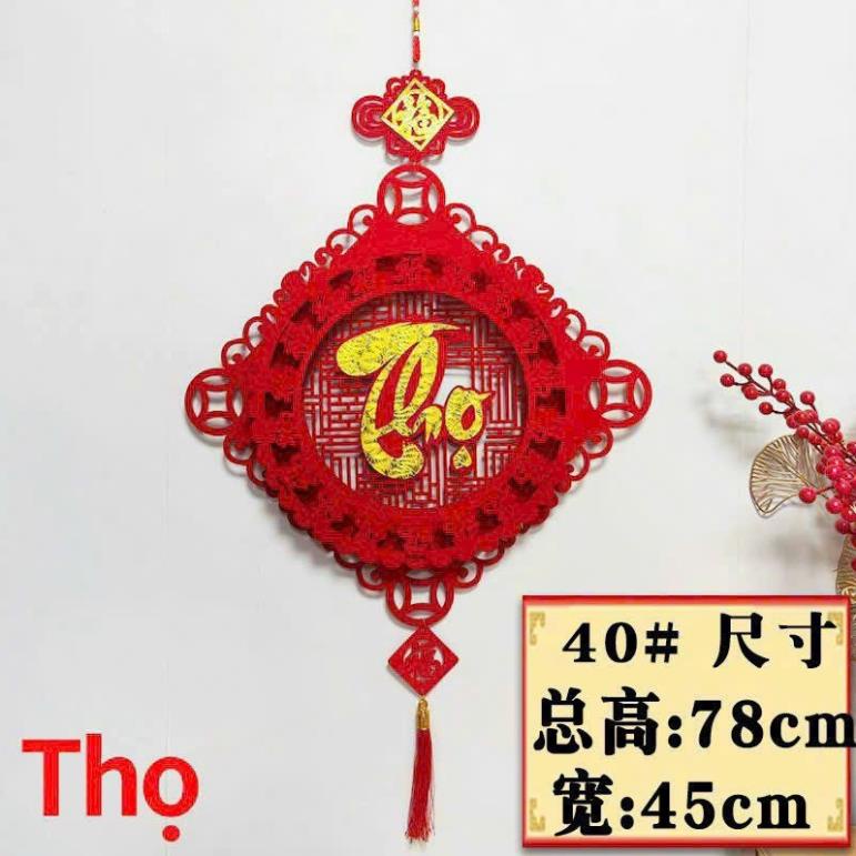 Treo Tết Nhung 3D cỡ lớn trang trí nhà cửa, sang trọng, siêu hot 2024