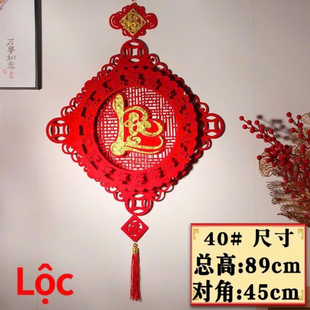 Treo Tết Nhung 3D cỡ lớn trang trí nhà cửa, sang trọng, siêu hot 2024