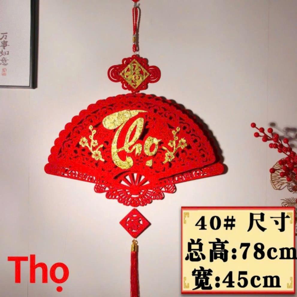 Treo Tết Nhung 3D cỡ lớn trang trí nhà cửa, sang trọng, siêu hot 2024