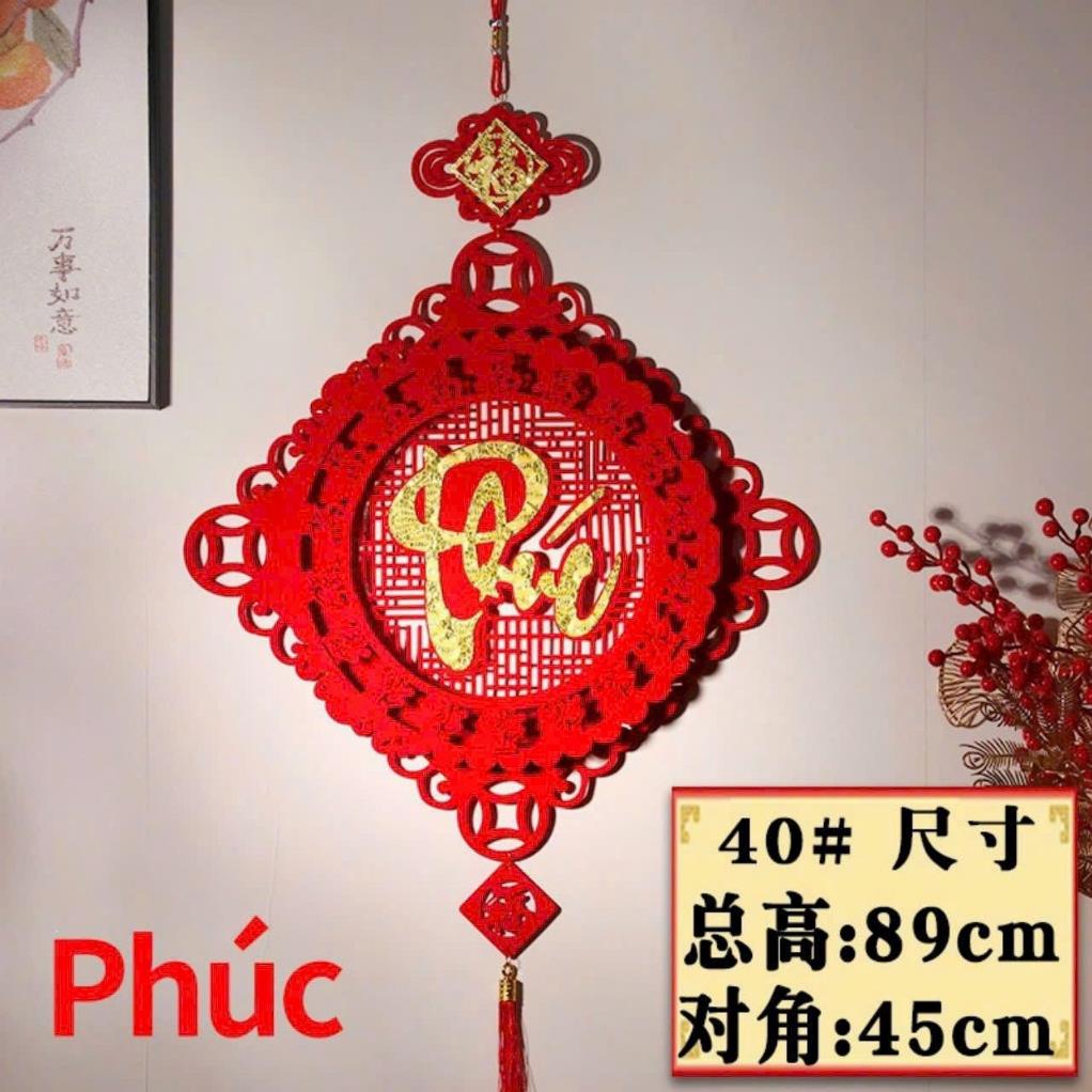 Treo Tết Nhung 3D cỡ lớn trang trí nhà cửa, sang trọng, siêu hot 2024