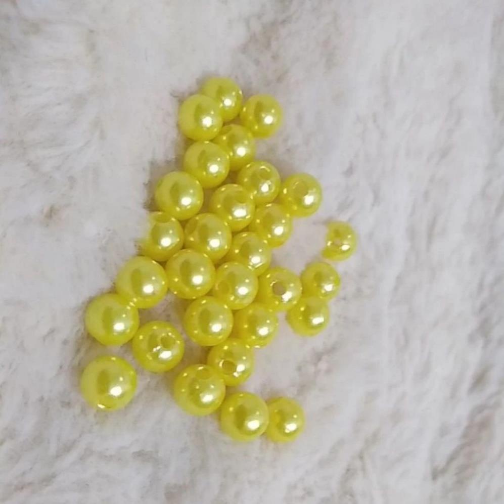 100g hạt trai trang trí HOA KẼM NHUNG (6mm), trang trí hoa,làm đồ hanmade, hộp quà. trang trí oản......