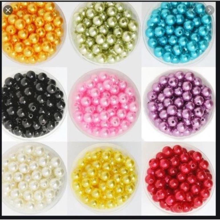 100g hạt trai trang trí HOA KẼM NHUNG (6mm), trang trí hoa,làm đồ hanmade, hộp quà. trang trí oản......