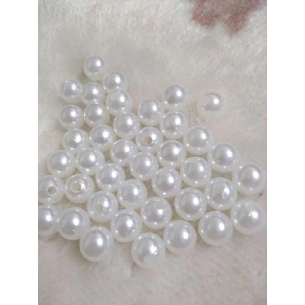 100g hạt trai trang trí HOA KẼM NHUNG (6mm), trang trí hoa,làm đồ hanmade, hộp quà. trang trí oản......