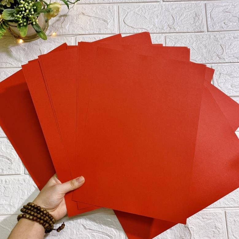 5 tờ bìa cứng - giấy gấp quạt, làm đồ hanmade khổ A3, A4 - nhiều màu