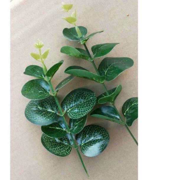 Lẻ 1 Cành lá táo XANH 1 nhánh điểm hoa sáp,hoa lụa