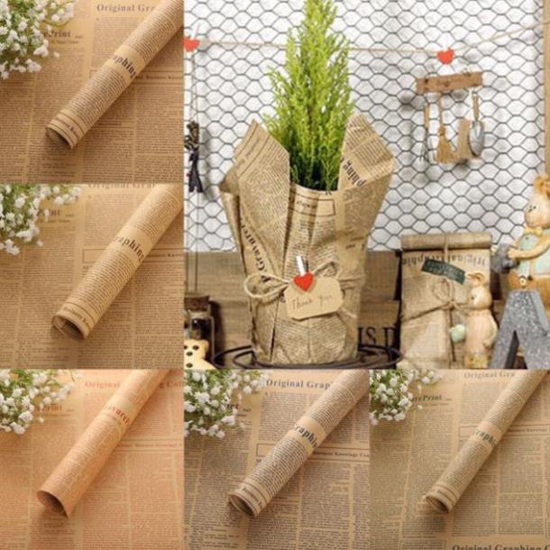 Tập 20 tờ giấy báo/giấy xi măng gói hoa,bọc vở,bọc quà khổ 50*70cm