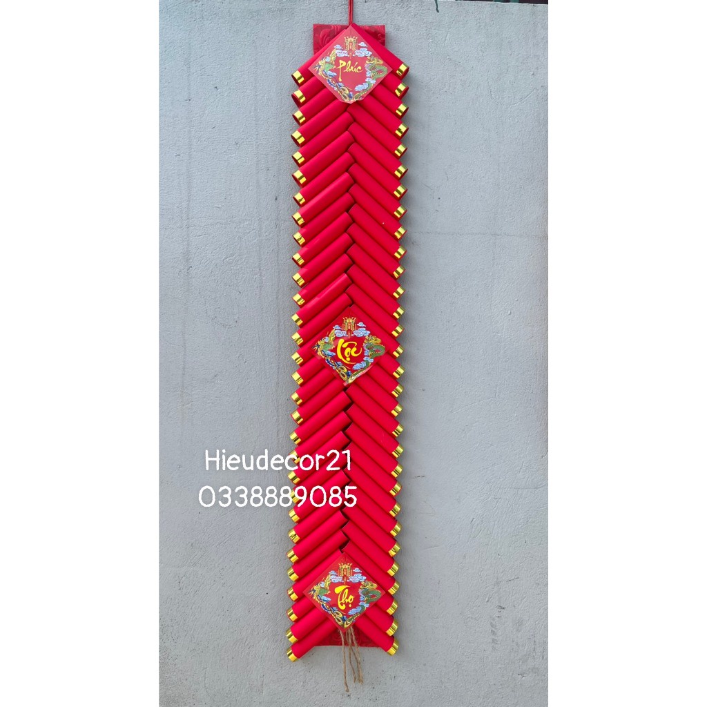 Mô hình dây pháo giả handmade trang trí tết, trang trí nhà, trường mầm non, tiểu học, quán cà phê, chụp ảnh  siêu ưng