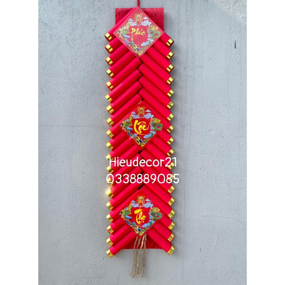Mô hình dây pháo giả handmade trang trí tết, trang trí nhà, trường mầm non, tiểu học, quán cà phê, chụp ảnh  siêu ưng