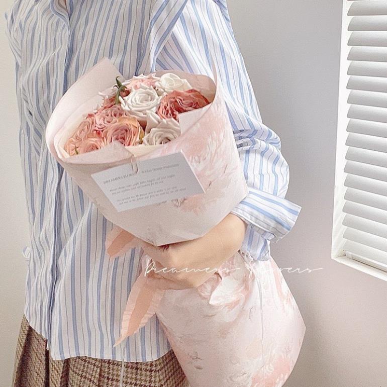 Sỉ tập 15 tờ giấy gập quạt, giấy gói hoa GẤM HOA cao cấp,gói hoa, trang trí, gói quà đẹp