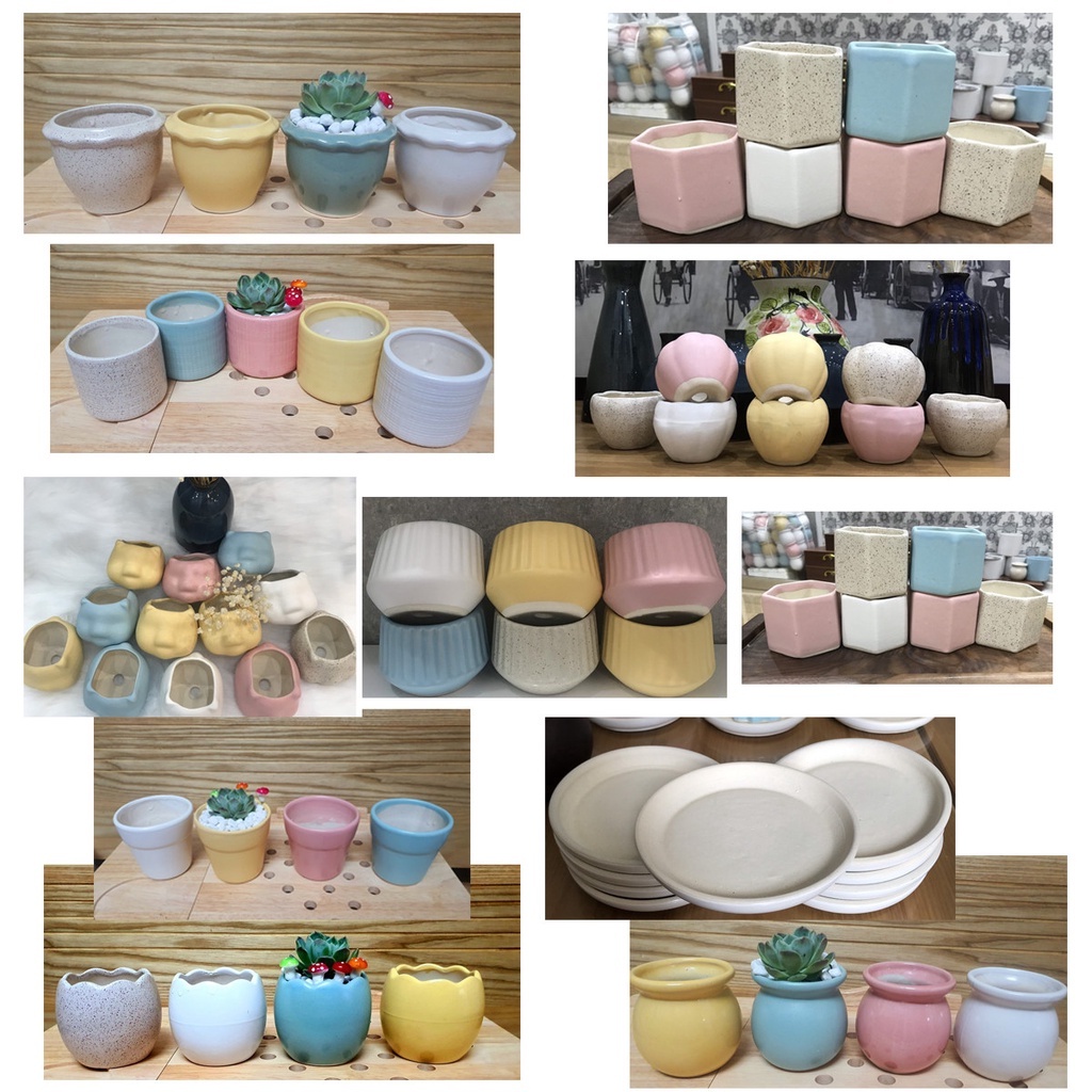 Chậu sứ kim cương đa giác- Chậu sứ trồng sen đá ,xương rồng