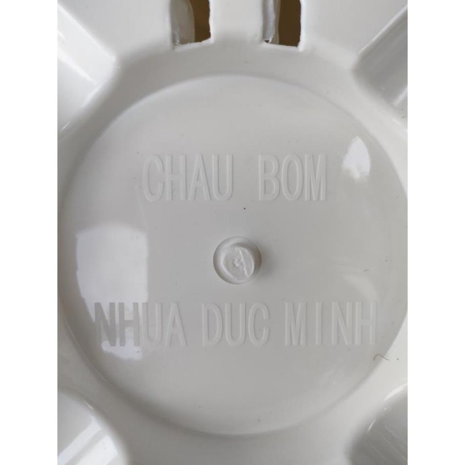 (46x38cm) Chậu nhựa bom vân siêu đại- chậu giả sứ cao cấp dáng bom trồng cây siêu bền, siêu đẹp