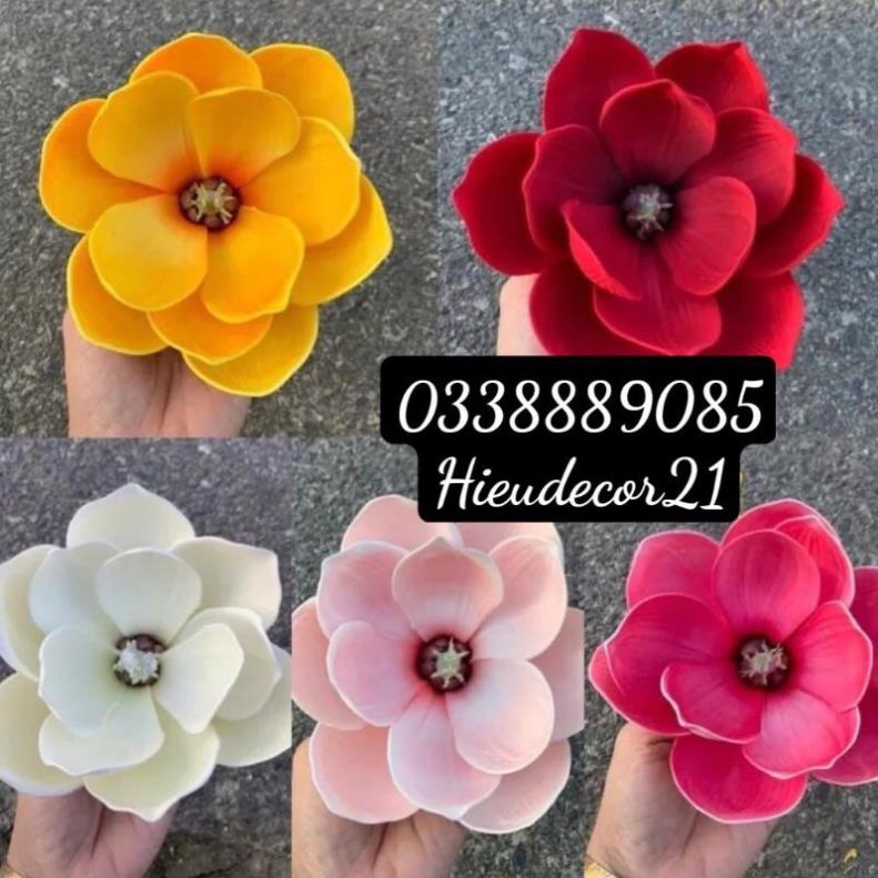 Hoa giả - Bông hoa Mộc lan trang trí tết, nhà cửa,tháp oản, bánh siêu đẹp ạ