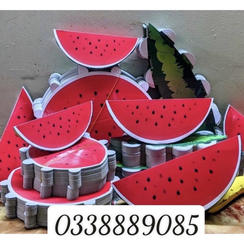 Sỉ mô hình bánh Chưng ,bánh Tét , Dưa Hấu bằng hộp Giấy gấp-trang trí Tết siêu đẹp