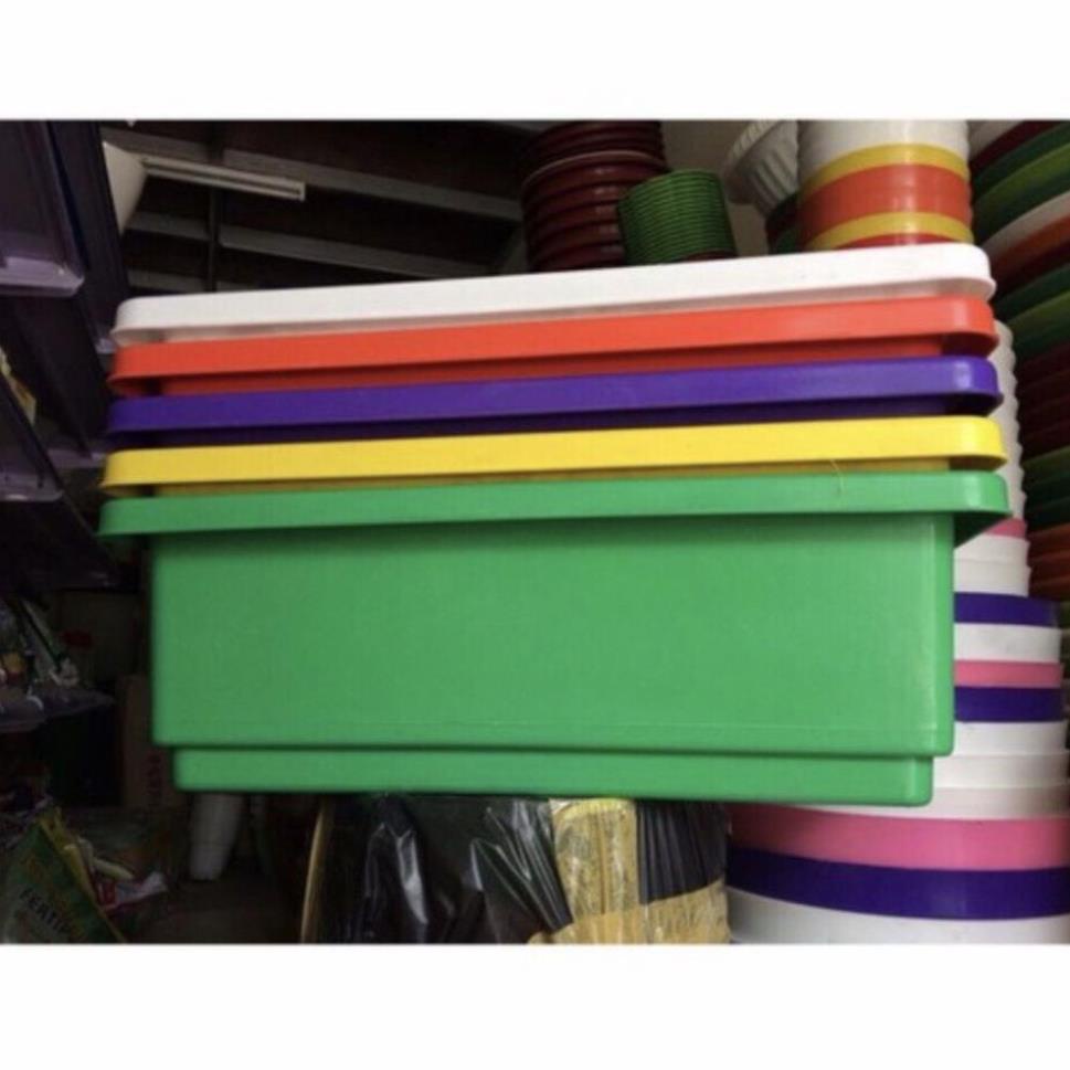 Chậu Nhựa Dài Thông Minh Size 48x20x16cm - chậu nhựa hình chữ nhật trồng cây,hoa nhiều màu