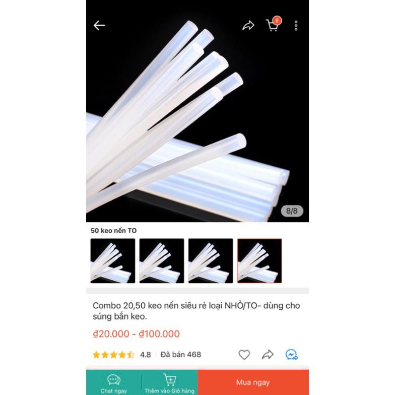 Combo 20,50 keo nến siêu rẻ loại NHỎ/TO- dùng cho súng bắn keo siêu tiện lợi