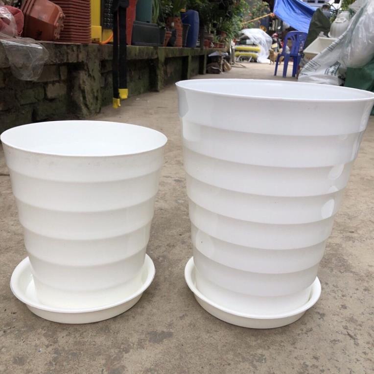 Chậu nhựa Tròn (36x32)cm trồng cây thật ,cây giả đủ size, hàng đẹp