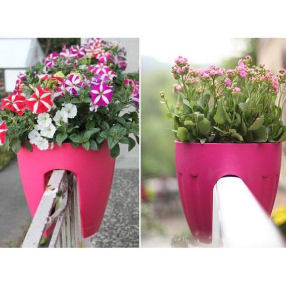 Chậu nhựa Hoa kẹp Ban Công Lan Can, Trồng Hoa Trồng Rau
